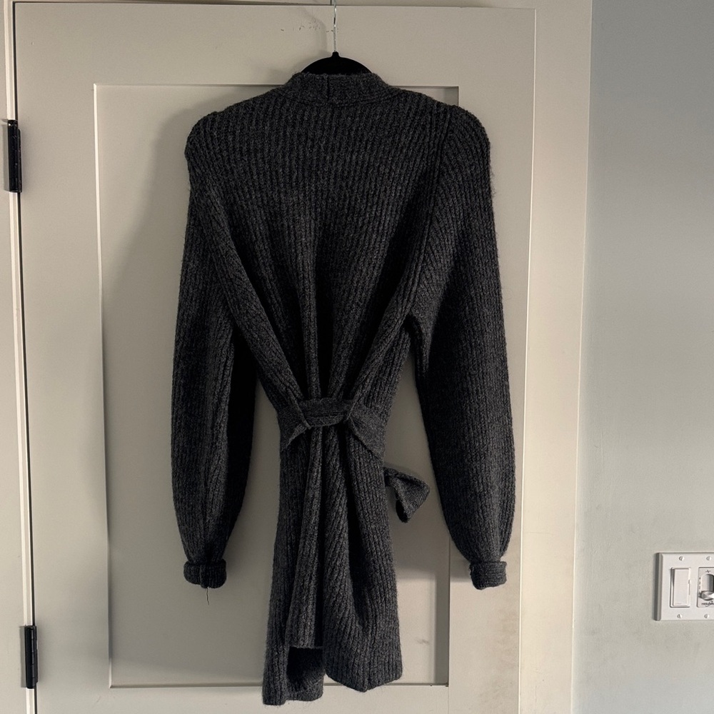 Topshop Charcoal Knit Cardigan - Picture 4 of 4